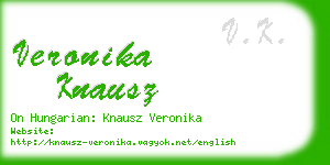 veronika knausz business card